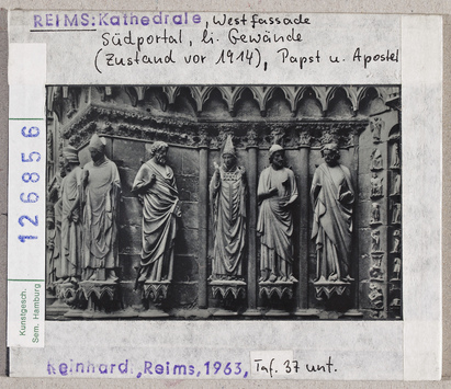 Vorschaubild Reims: Kathedrale, rechtes Westportal, linkes Gewände, Zustand vor 1914 